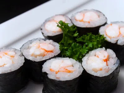 Ebi maki camarao — China Restaurante, Santarém/PA